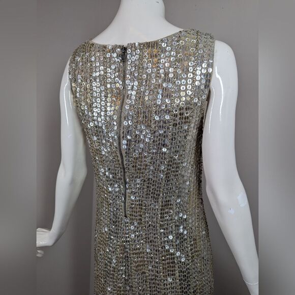 Alice + Olivia Sequin Shift Dress – Size 2 – 100% Silk Lined - Picture 2 of 10